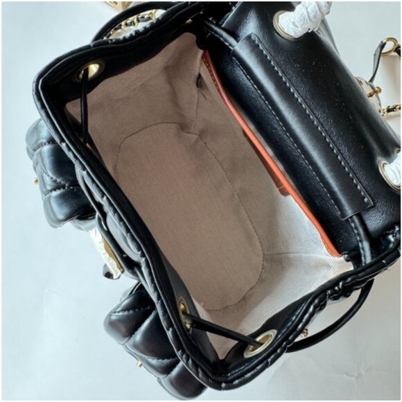 NEW Coach Black Tabby Backpack with Gold Accents